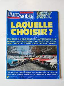L'Automobile Magazine - #367 (January 1977) for PEUGEOT 104 / 104 Z