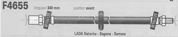 Paire de flexibles avant gauche et droite - LADA Samara / Sagona / Natacha - F4655- 1