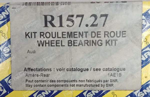 Right or left rear hub kit A4 1.6 1.8T 2.0 2.0TFSi 1.9TDi 2.0TDi 2.5TDi 3.0TDi 3.2 V6 except Quattro - AUDI A4 (B5) - R157.27- 5