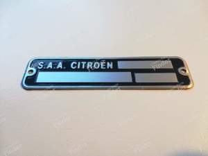 Blank motor identification plate - Deep-drawn for CITROËN DS / ID