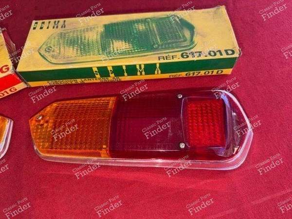 Paire de cabochons de feux arrière - Phase 1 - RENAULT 16 (R16) - 617.01G / 617.01D- 1