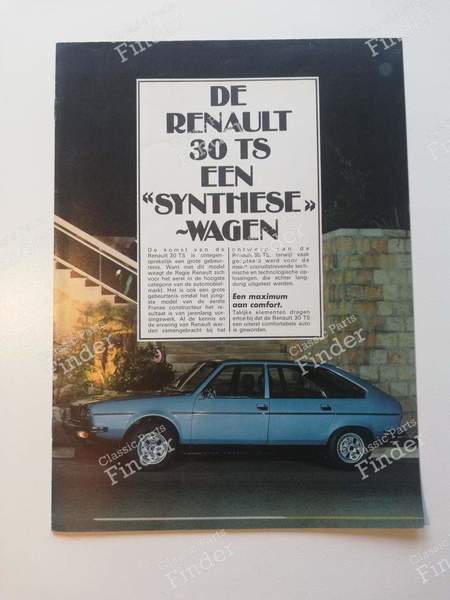 Seltene Verkaufsbroschüre Renault 30 TS - RENAULT 20 / 30 (R20 / R30) - 0