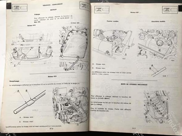 Manuel de réparation - M.R.185 - RENAULT 15 / 17 (R15 - R17) - 7701441133- 7