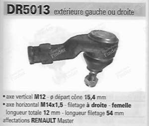 Kugelgelenk für rechte oder linke Lenkung - RENAULT Master - QR2061S- thumb-1