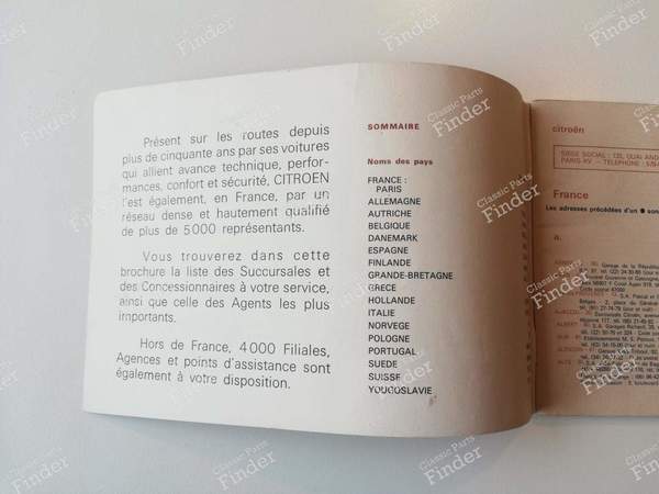 Brochure réseau Citroën France & Europe - 1973 - CITROËN DS / ID - 261751151001- 1