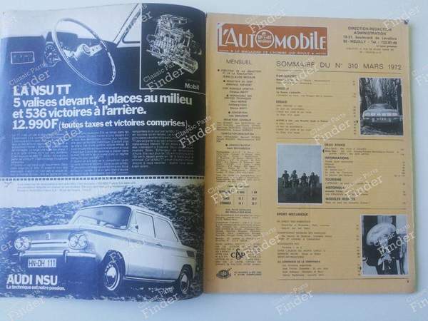 L'Automobile Magazine – März 1972 - ALPINE A310 - #310- 1