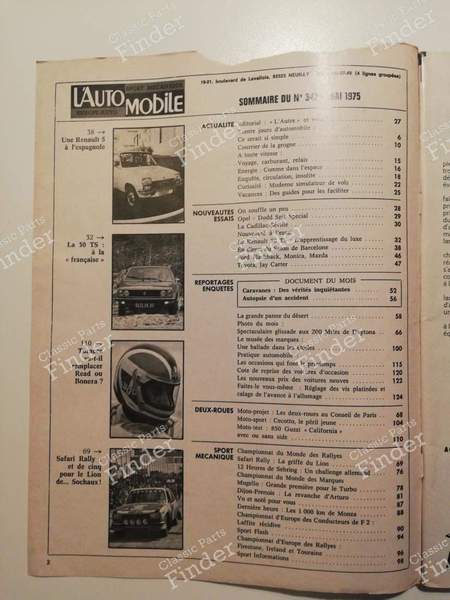 L'Automobile Magazine - #347 (Mai 1975) - RENAULT 20 / 30 (R20 / R30) - #347- 1