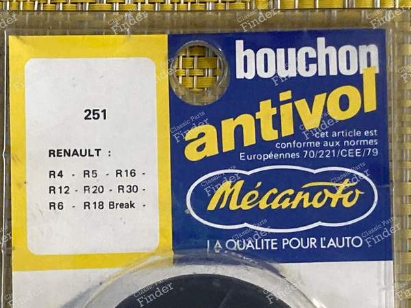 Antitheft fuel filler cap Renault 12 , 16 - RENAULT 4 / 3 / F (R4) - 251- 2