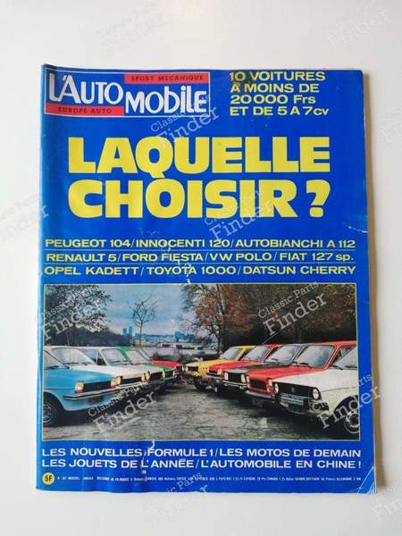 L'Automobile Magazine - #367 (January 1977) - PEUGEOT 104 / 104 Z - N° 367- 0