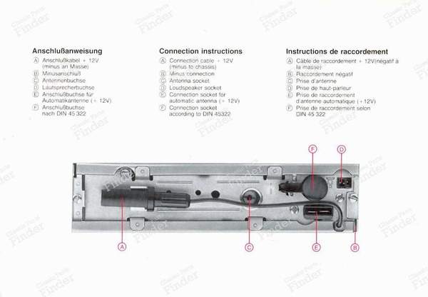 Becker Autoradio - BMW 2800 CS/2.5 CS/3.0 CS/3.0 CSI/3.0 CSL (E9) - Europa 598- 9