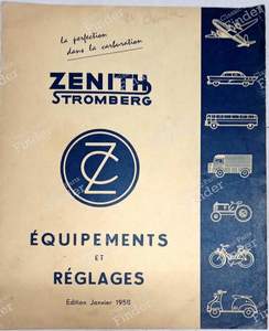 Zenith carburettor adjustment notebooks - 1958 - CITROËN Traction Avant (7 / 11 / 15)