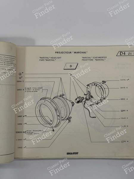Headlight Surround - SIMCA 900 / Simc'4 / 1000 / 1005 / 1006 / 1118 /Abarth 1150 - 22833B- 3