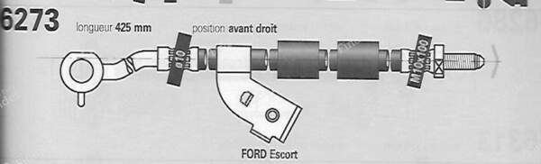 Front hoses - FORD Escort / Orion (MK5 & 6) - F6273/F6284- 1