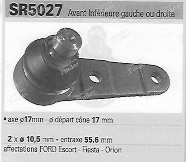 Pair of lower front suspension ball joints, left or right - FORD Escort / Orion (MK5 & 6) - 9005240- 3