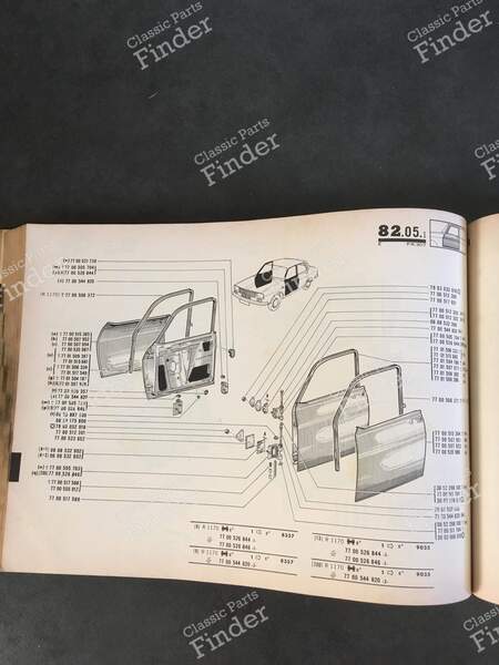 Ersatzteilhandbuch – PR 907 (6. Auflage) - RENAULT 12 / Virage (R12) - 7701437674- 7