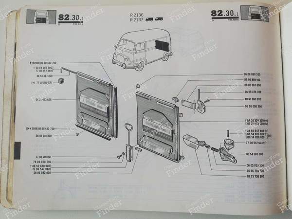 P.R. 884 - Ersatzteilkatalog - RENAULT Estafette / Hi-boy / Petit-Panel - 7701435674- 7