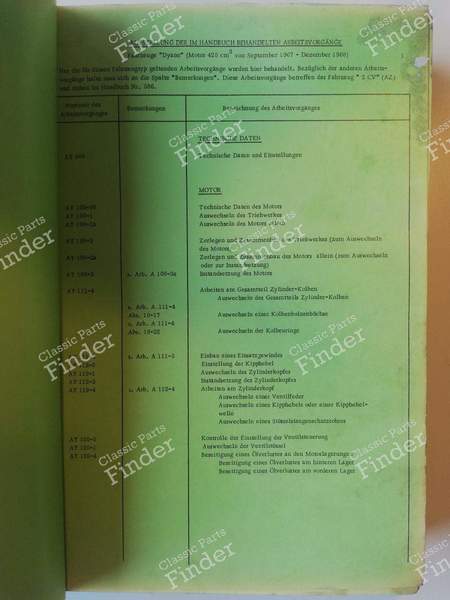 Werkstatt-Handbuch - CITROËN Dyane / Acadiane - 541- 1