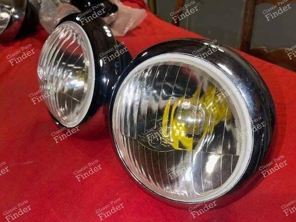 Pair of curved headlamps, H4 mounting - PEUGEOT 203 - ABTP 437- 7
