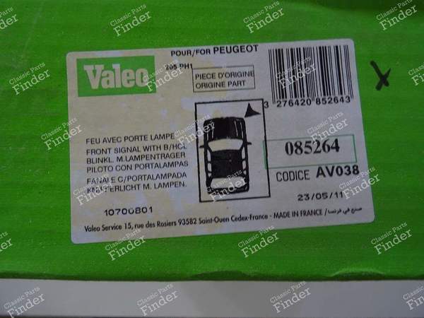 FEU CLIGNOTANT AVANT DROIT ORANGE - PHASE 1 - PEUGEOT 205 - 085264- 4