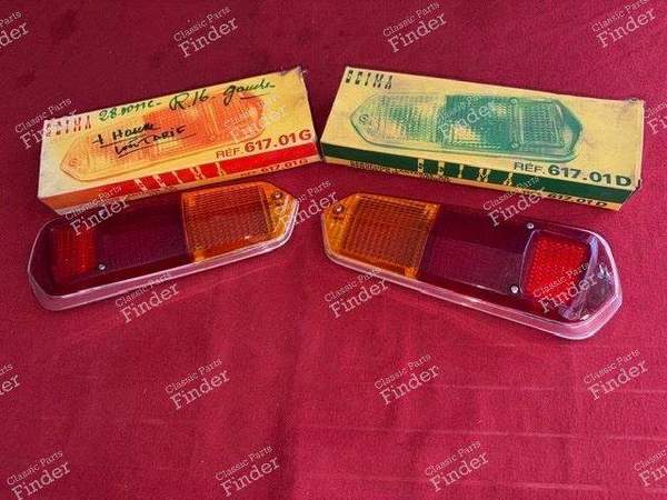 Paire de cabochons de feux arrière - Phase 1 - RENAULT 16 (R16) - 617.01G / 617.01D- 0