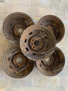 Original set of 5 pieces. Steel wheels for VW Super Beetle (produced after 1968) - VOLKSWAGEN (VW) Käfer / Beetle / Coccinelle / Maggiolino / Escarabajo - thumb-6