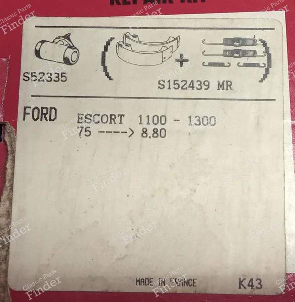 Bremsensatz hinten ford Escort 1,1 1,3 - FORD Escort (MK2) - S152140- 5