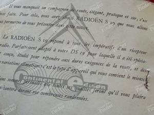 Notice d'emploi autoradio d'origine - CITROËN DS / ID - Radioën S19- thumb-3