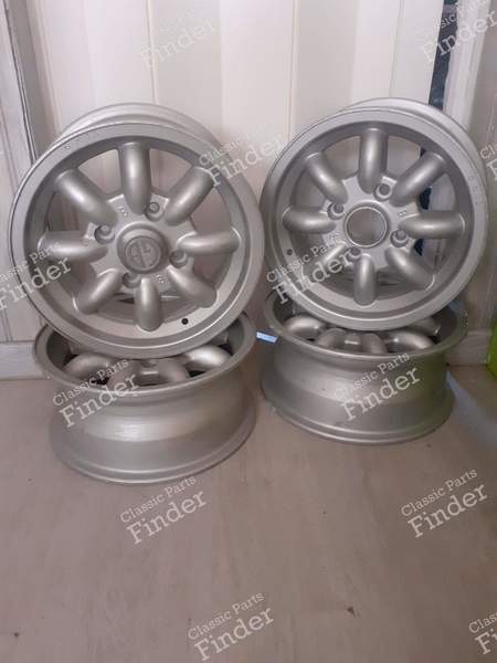 4 'GB' Minilite aluminum wheels - AUSTIN Seven / Mini - 0