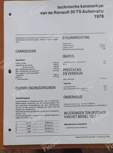 Technical Specifications Manual - Renault Model Lineup, 1978 - RENAULT 4 / 3 / F (R4) - thumb-6