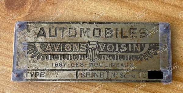 Manufacturer's plate - AVIONS VOISIN C7 - 0