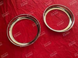Pair of chrome headlight trim rings - PEUGEOT 203 - thumb-4