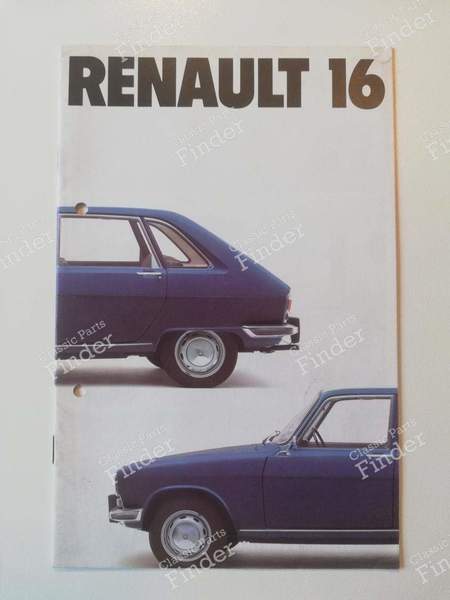 Renault 16 range brochure - RENAULT 16 (R16) - 28.108.18- 0