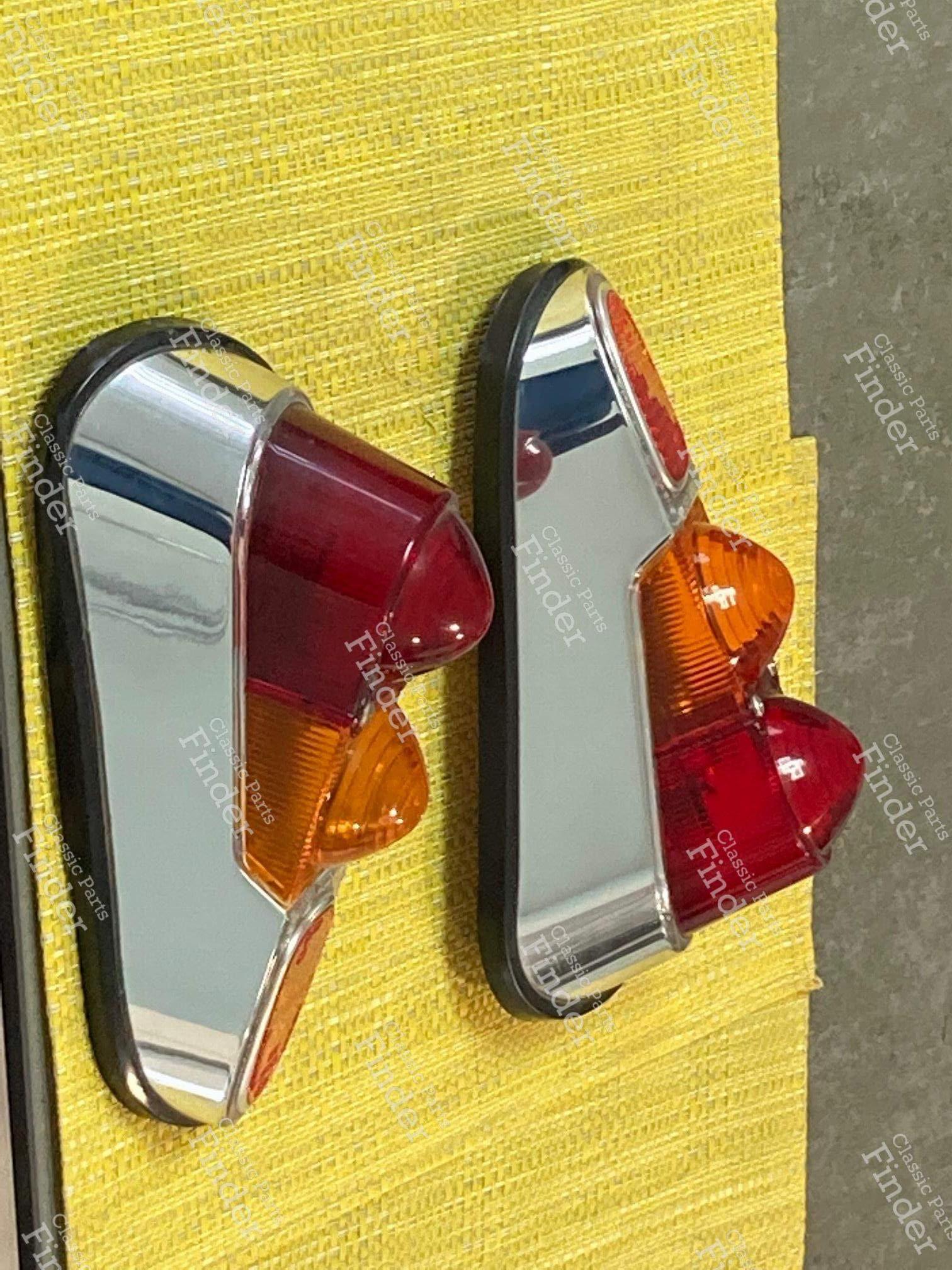 Chrome tail lights Renault R4 Super, Dinalpin A110 1100 cabriolet - RENAULT 4 / 3 / F (R4)