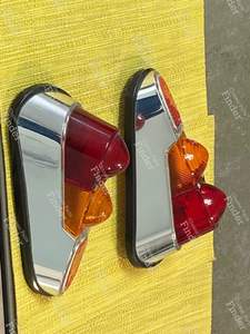 Chrome tail lights Renault R4 Super, Dinalpin A110 1100 cabriolet - RENAULT 4 / 3 / F (R4) - 605- thumb-0