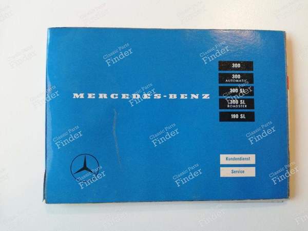 Service manual - MERCEDES BENZ 300 SL (W198) - KD1004 958 /- 0