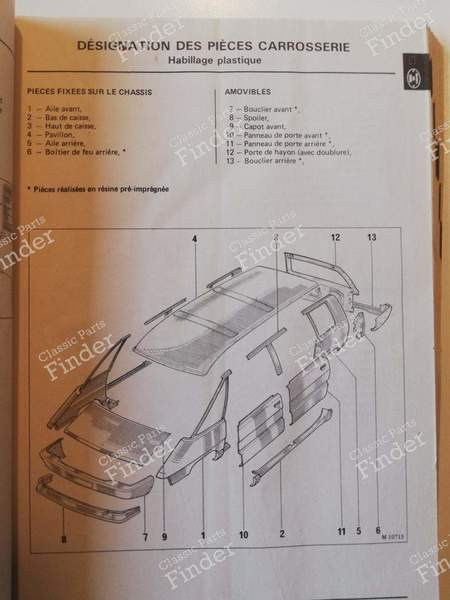 Repair manual - M.R. 272 (Carrosserie) - RENAULT Espace I - 7711076381- 3