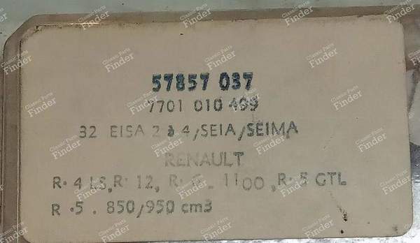 Pochette carburateur Solex 32 EISA2 à 4, SEIA/SEIMA - RENAULT 5 / 7 (R5 / Siete) - 57 857 037- 1