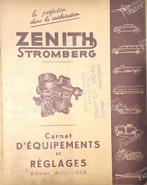 Notizbücher Vergasereinstellungen Zenith 1953 - BMW 328 - 1953- 0