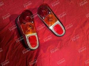 Paire de cabochons de feu arrière chromés - RENAULT 4 / 3 / F (R4) - thumb-1