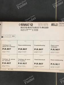 Ersatzteilhandbuch – PR 907 (6. Auflage) - RENAULT 12 / Virage (R12) - 7701437674- thumb-1