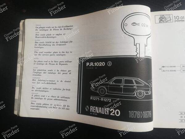 Spare Parts Manual - PR1020, 3rd Edition - RENAULT 20 / 30 (R20 / R30) - 7701442392- 0