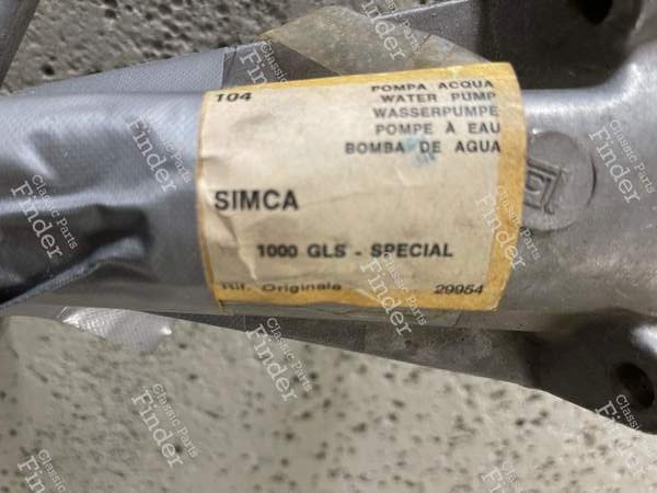 Brand new waterpump Simca 1000 - Very Rare - SIMCA 900 / Simc'4 / 1000 / 1005 / 1006 / 1118 /Abarth 1150 - 29954- 2