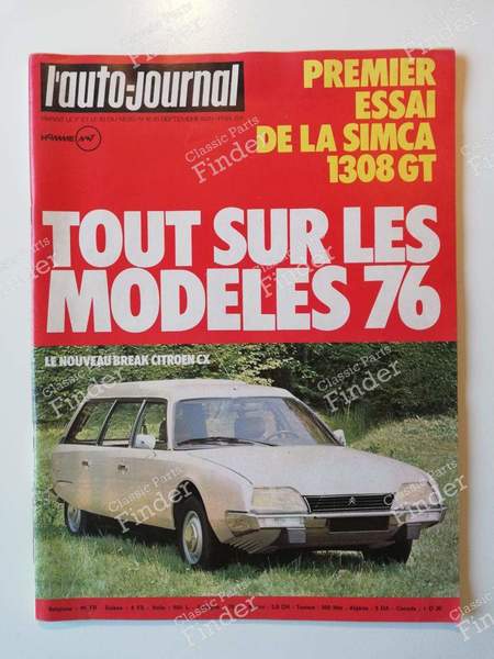 L'auto-journal - #16 (15 septembre 1975) - CITROËN CX - N°16- 0