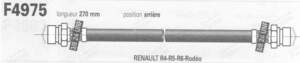 Hinterer Schlauch - RENAULT 4 / 3 / F (R4) - 18156- thumb-1