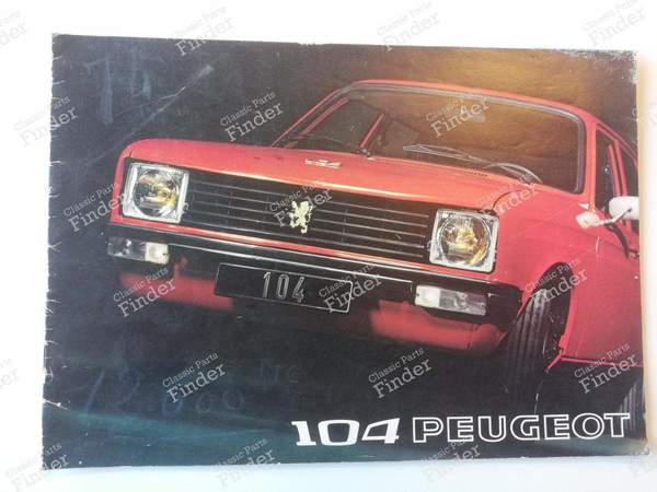 Brochure commerciale 104 berline - PEUGEOT 104 / 104 Z - 0