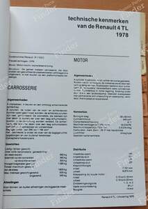Technical Specifications Manual - Renault Model Lineup, 1978 - RENAULT 4 / 3 / F (R4) - thumb-3