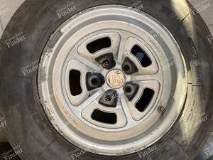 4 x Fiat 130 coupe aluminum alloy wheels 14" x 6.5 Cromodora, mod. CD 7, (pcd) 5x108 with original Fiat central logo - FIAT 130 - thumb-5