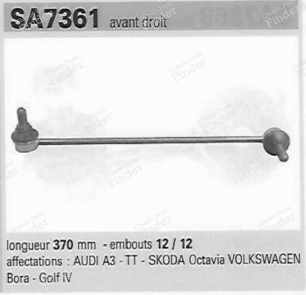 Pair of right and left front stabilizer links - AUDI A3 (8L) - TC1040/1041- 2
