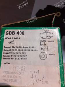 Plaquettes de frein avant - RENAULT Clio 1 - GDB400- thumb-1
