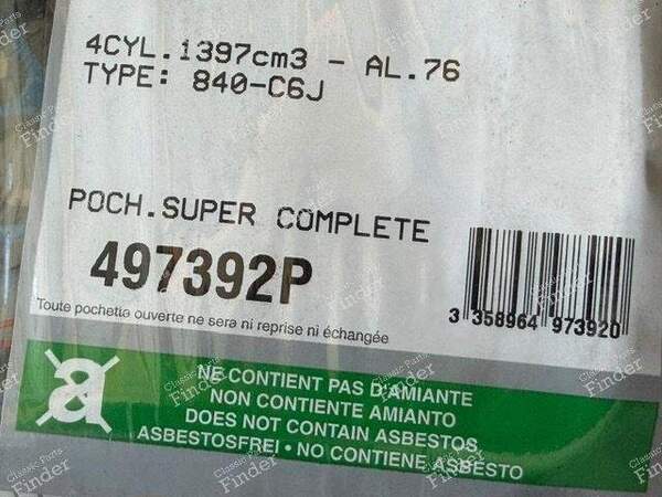 Dichtungssatz – Alpine-Ausführung - RENAULT 5 / 7 (R5 / Siete) - 497392P- 2